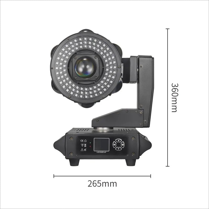 120W RGBW LED Strobe Lighting Single Flying Magnetic Laser Moving Head Effect Light for DJ Disco Stage Bar Party and Dance Club