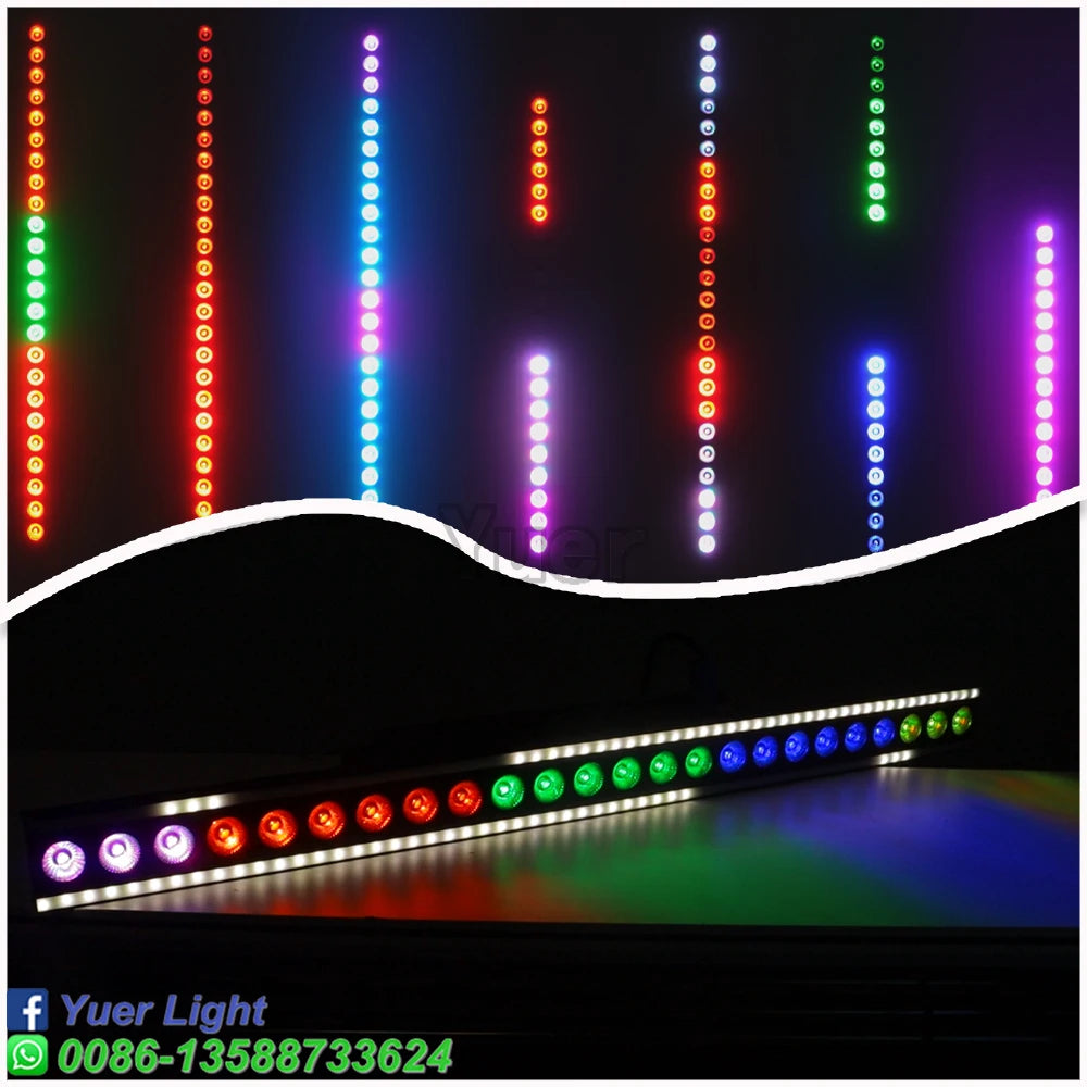 LED Beam 24X4W RGBW 4IN1 Wall Wash Light With Warm White SMD Racing Horse Strobe Bar Strip Light Remote Control DMX512 DJ Club