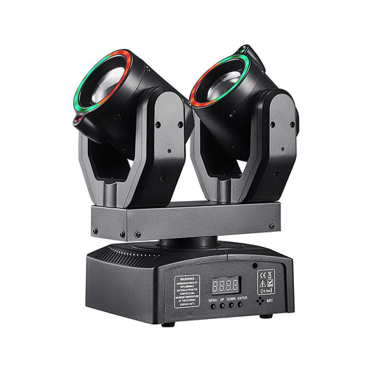 New Double Head Moving Head Beam Light With Aperture Remote Control DMX512 DJ Disco Bar Christmas Birthday Party Effect Light