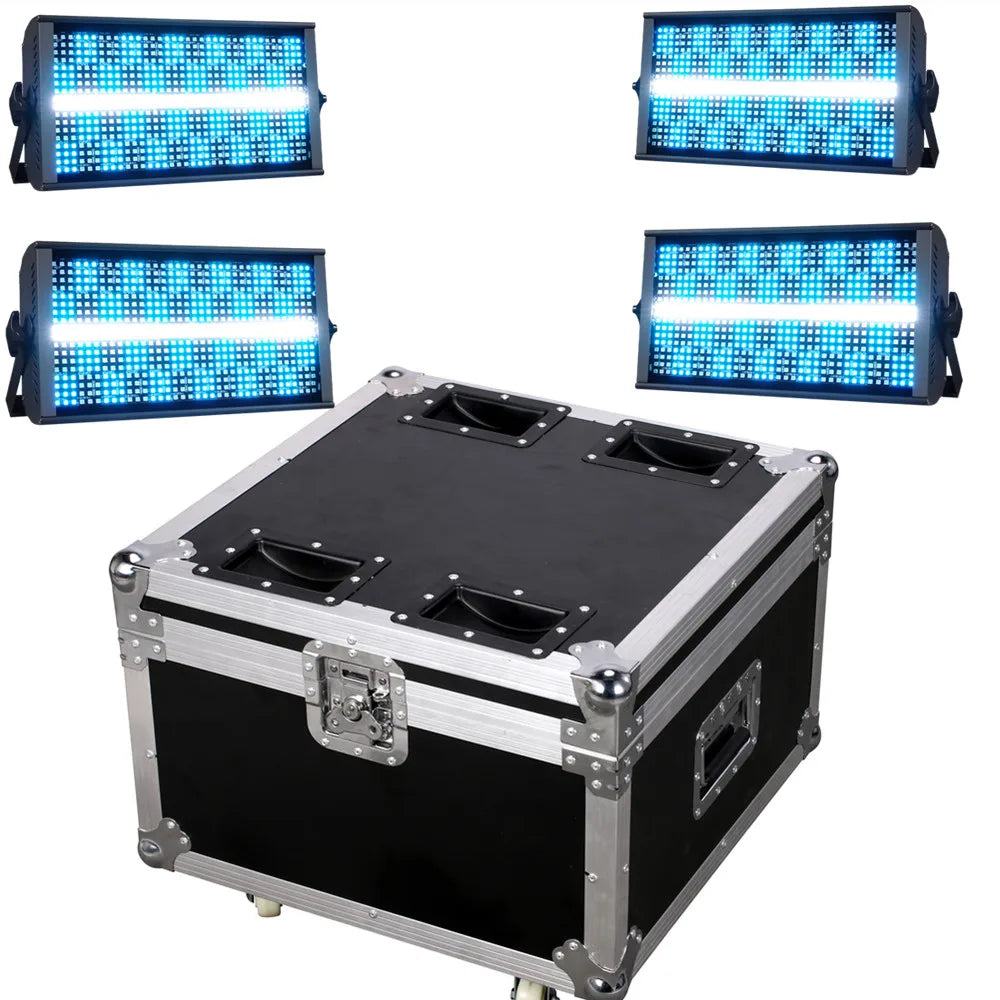200W LED RGBW 4in1 dj 48 Zone Partition Strobe Light White 8000K DMX Super Bright Dj Wash Bar Strobe Stage Lighting Effects