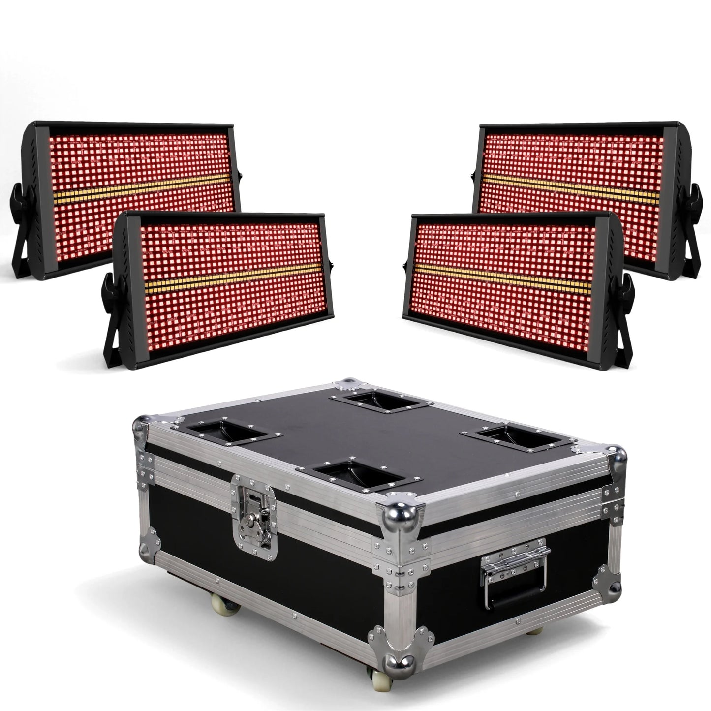 200W LED RGBW 4in1 dj 48 Zone Partition Strobe Light White 8000K DMX Super Bright Dj Wash Bar Strobe Stage Lighting Effects