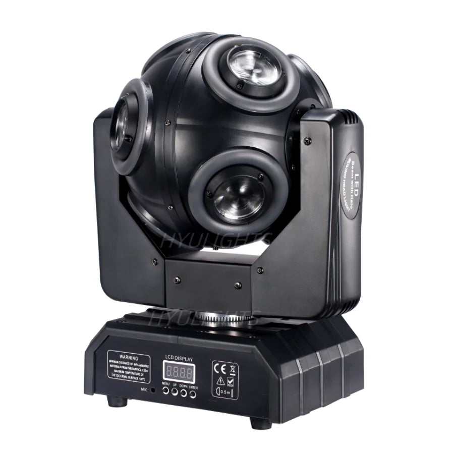 LED Moving Head 8x15W RGBW 4in1 With Halo RGB 3in1Football Light 360 ° Infinite Rotation Beam Strobe Dj Bar DMX 512 Stage Effect