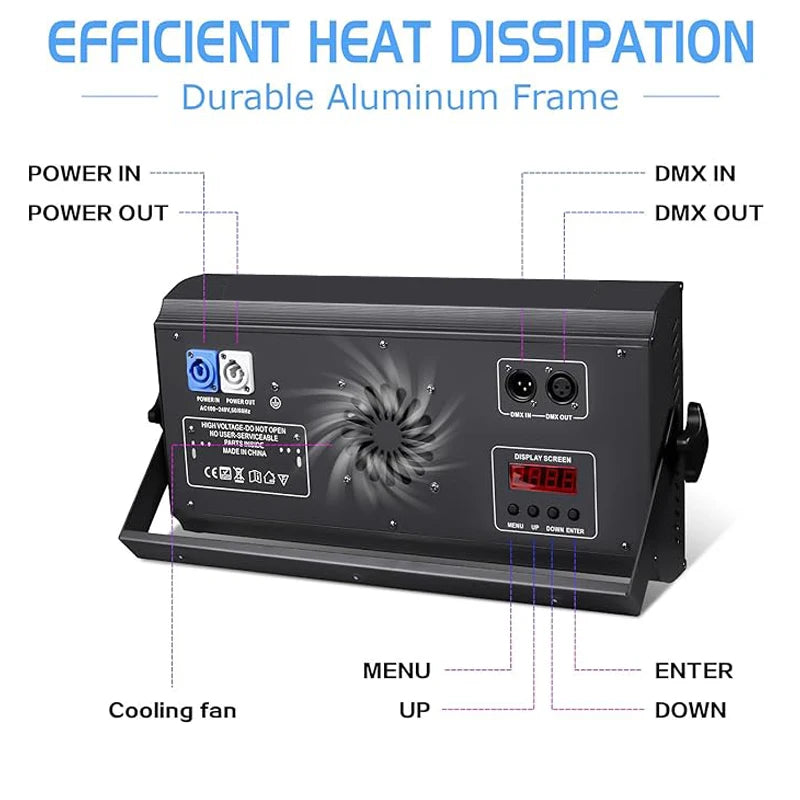 Strobe Light LED 48+8 Segement RGBW Strobe DMX Stage Lighting Washer Effect Club Night Party Dj Disco Horse Racing Lamp