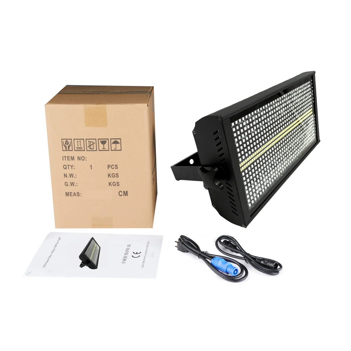 200W LED RGBW 4in1 dj 48 Zone Partition Strobe Light White 8000K DMX Super Bright Dj Wash Bar Strobe Stage Lighting Effects